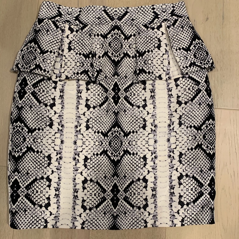 Snake print pencil skirt